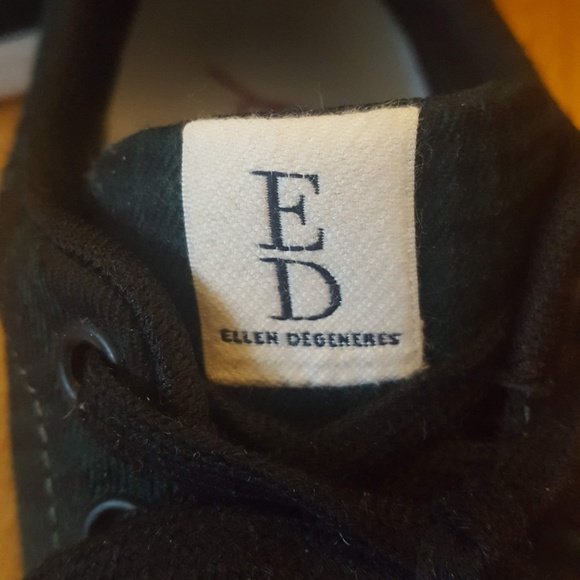 ED by Ellen DeGeneres Casual Shoes Green/Navy Plai - Picture 3 of 8
